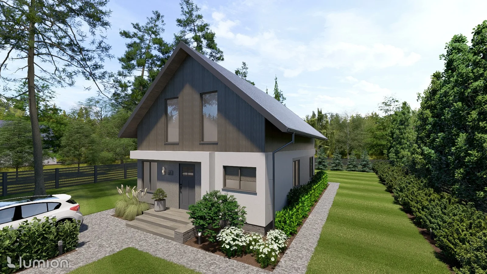 Projekt domu drewnianego ATST 125