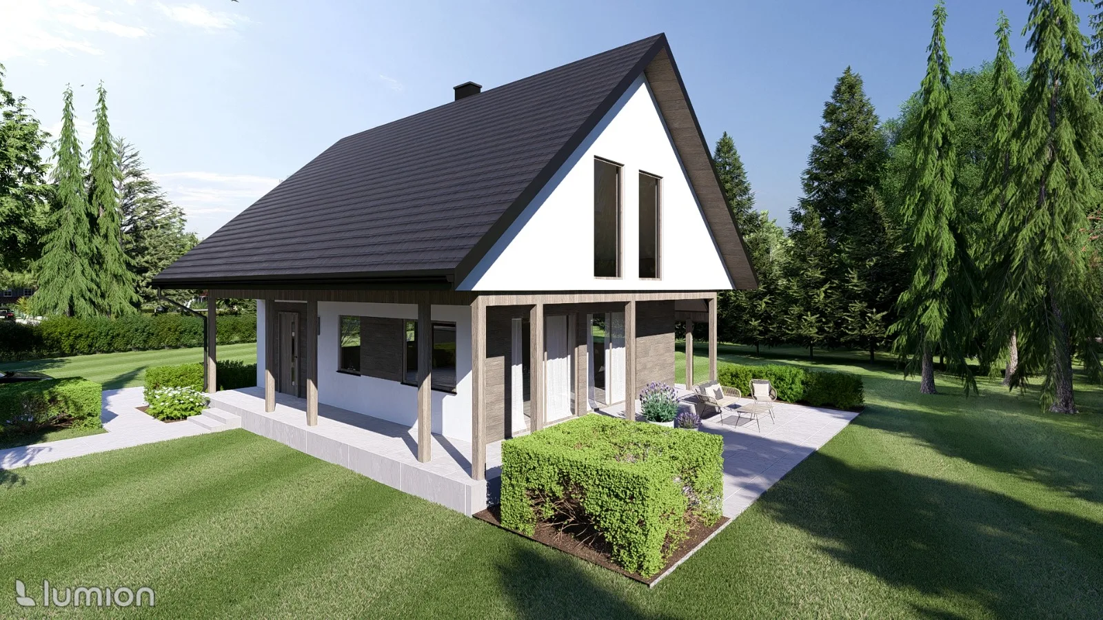 Projekt domu drewnianego ATST 130