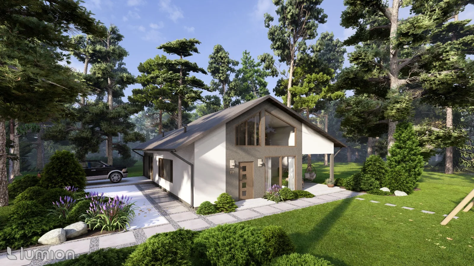 Projekt domu drewnianego ATST 140